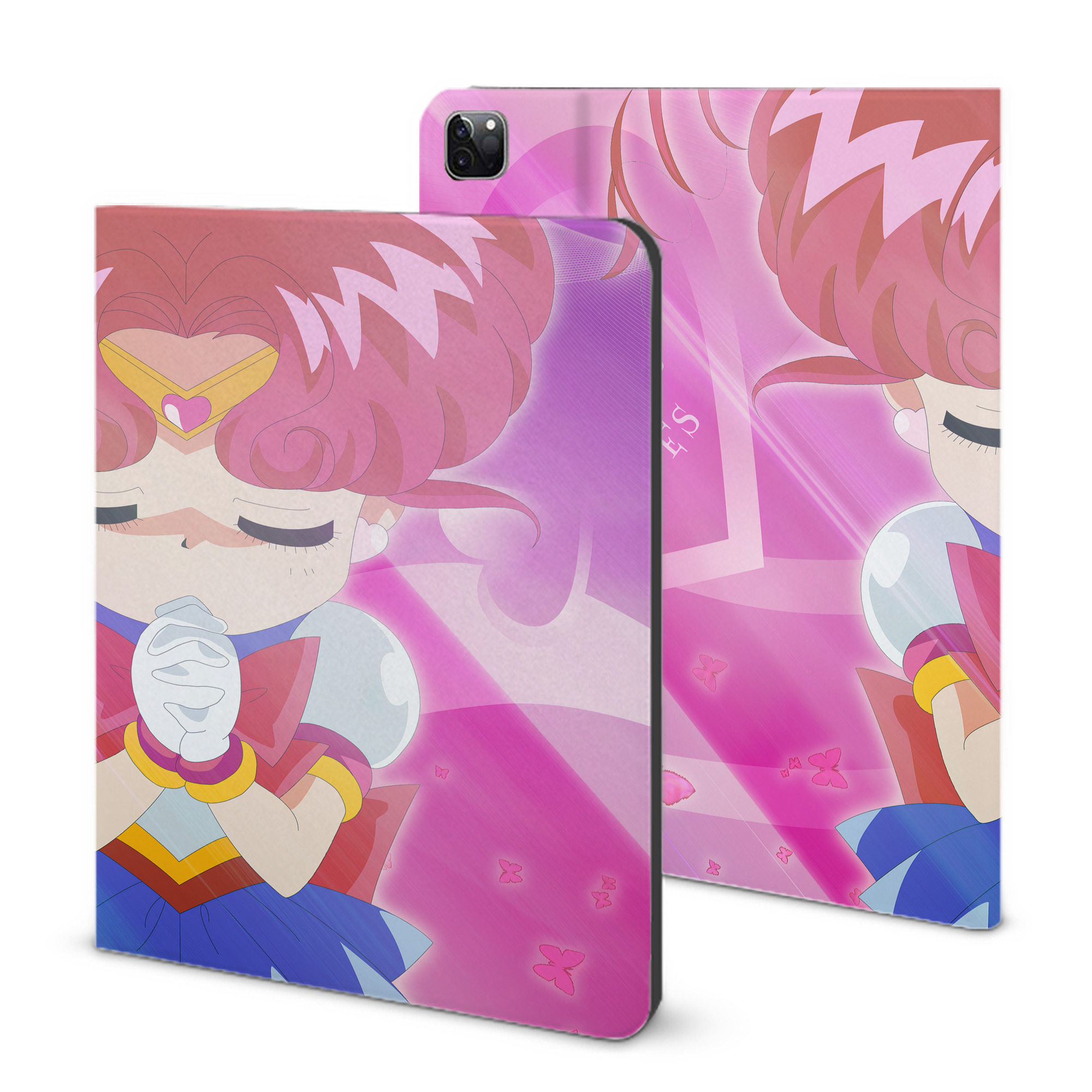 （画像用） 美少女戦士セーラームーン Sailor Moon IPad ケース ブック型 PUレザー TPU 耐衝撃 軽量 薄型 ペン収納なし 全面保護 IPad 各モデル対応